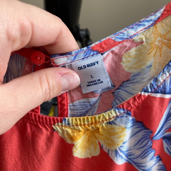Old Navy Tropical Coral Print Dress - Picture 4 of 6